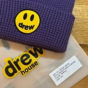 drew house | Accessories | Drew Beanie Mascot Waffle Purple  display picture 1